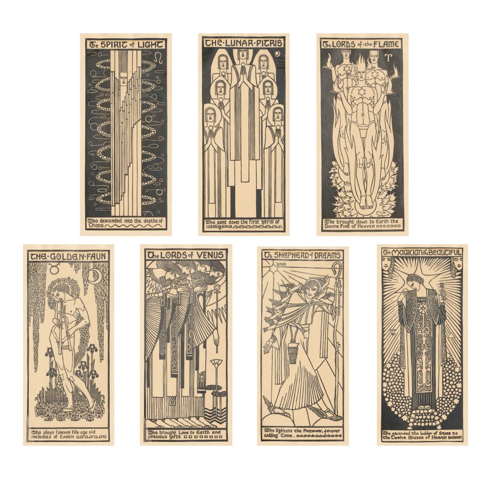 Christian Waller comparable auction result: christian waller n e yandell 1894 1954 the great breath a book of seven designs 1932 complete suite of linocuts 7 ed 31 150