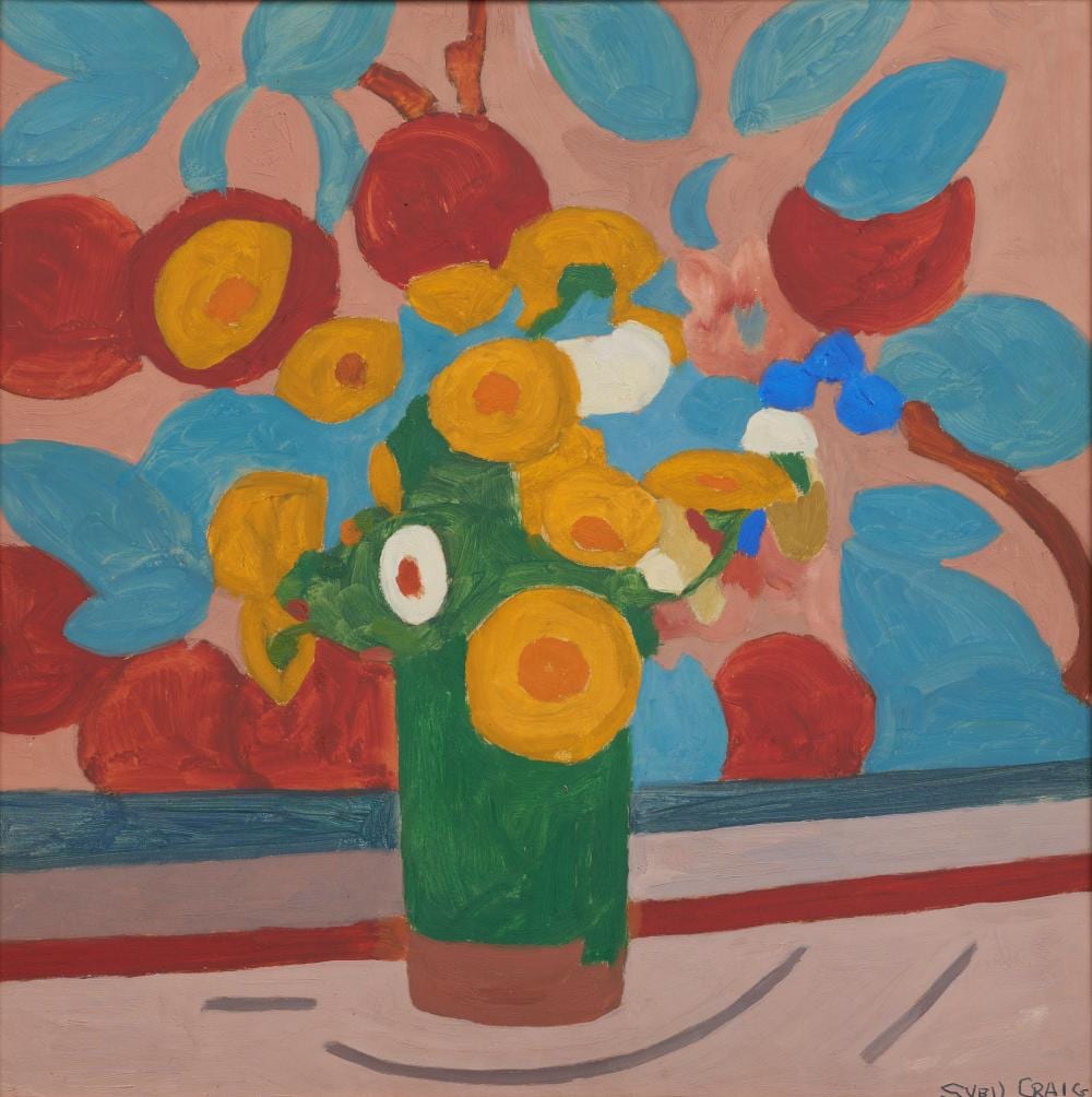 Sybil Craig comparable auction result: sybil craig 1901 1989 still life oil on board 40 x 40cm