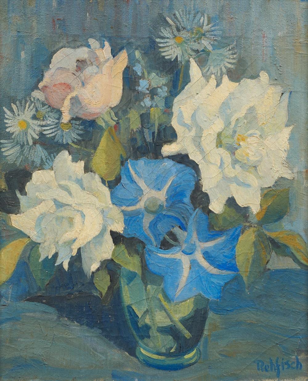 alison rehfisch 1900 1975 blue and white flowers c 1930 oil on board 29 5 x 24 5cm · Leonard Joel · 2025-09-22 Alison Rehfisch comparable auction result: alison rehfisch 1900 1975 blue and white flowers c 1930 oil on board 29 5 x 24 5cm