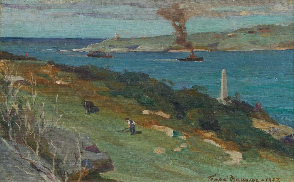 Constance Tempe Manning comparable auction result: constance tempe manning 1896 1960 looking east sydney harbour 1927 oil on canvas on board 23 x 36cm