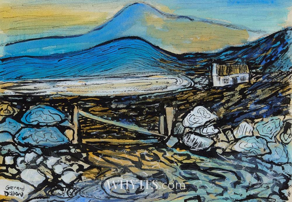 Gerard Dillon comparable auction result: gerard dillon 1916 1971 cottage by a lake west of ireland