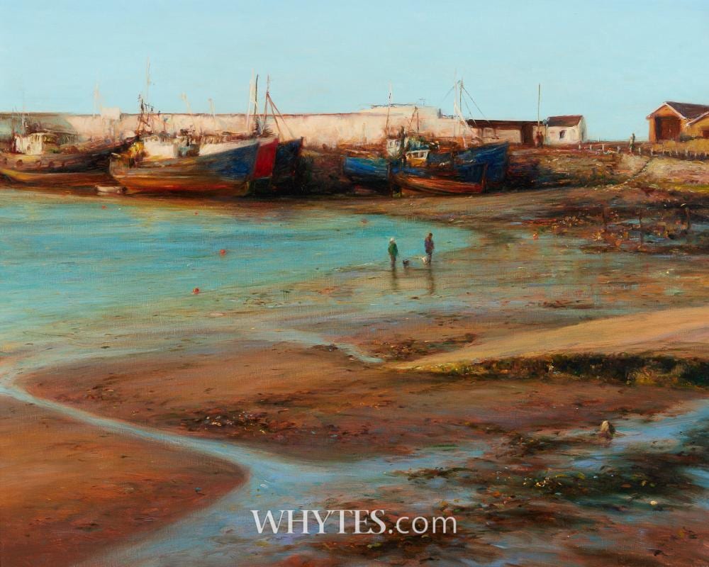 Paul Kelly comparable auction result: paul kelly b 1968 sunday afternoon stroll skerries harbour 2001