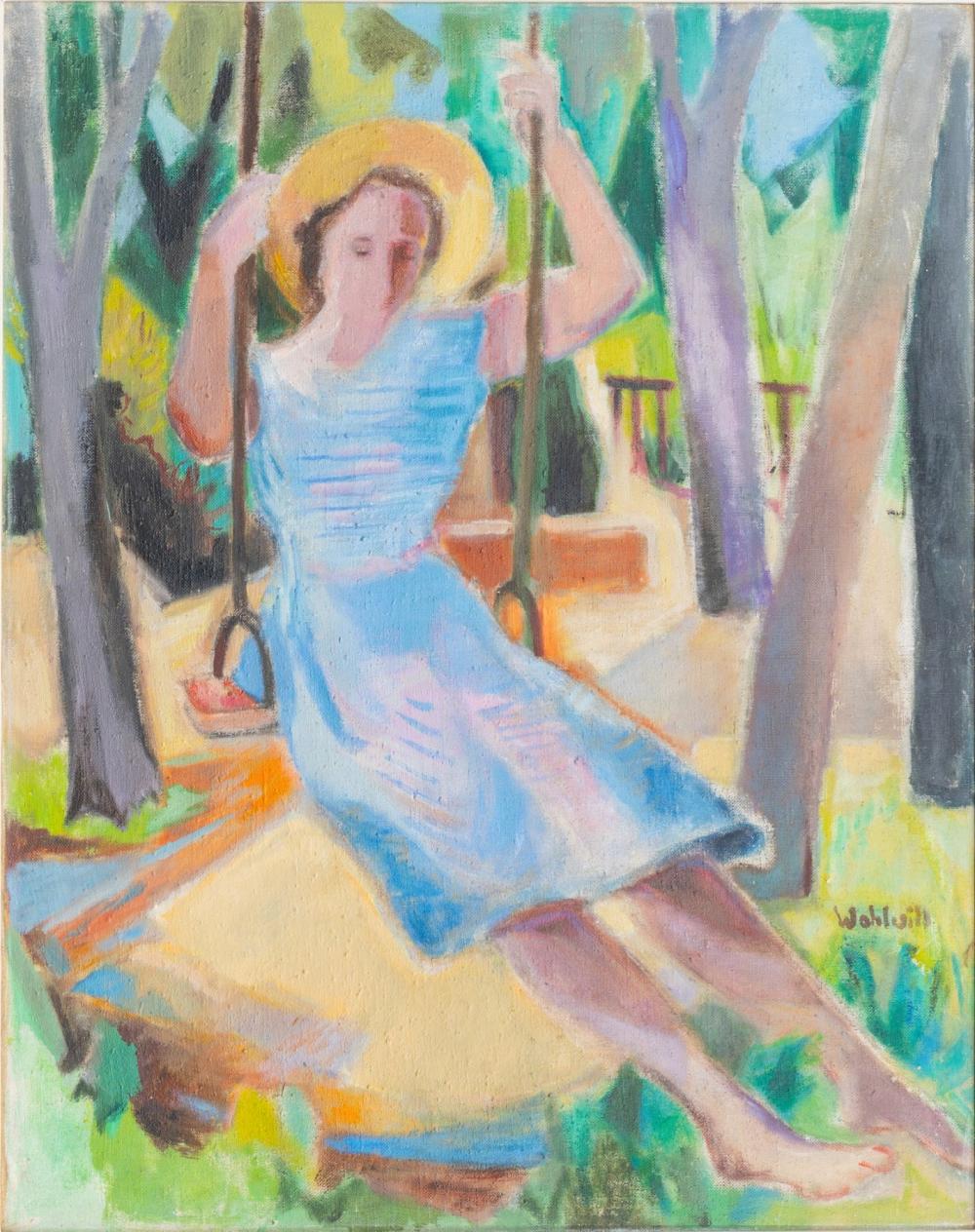 Margarete Wohlwill comparable auction result: gretchen wohlwill hamburg 1878 hamburg 1962 girl on a swing