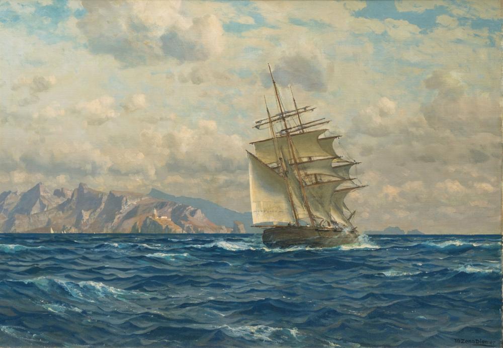 Michael Zeno Diemer comparable auction result: michael zeno diemer m nchen 1867 oberammergau 1939 off rhodos