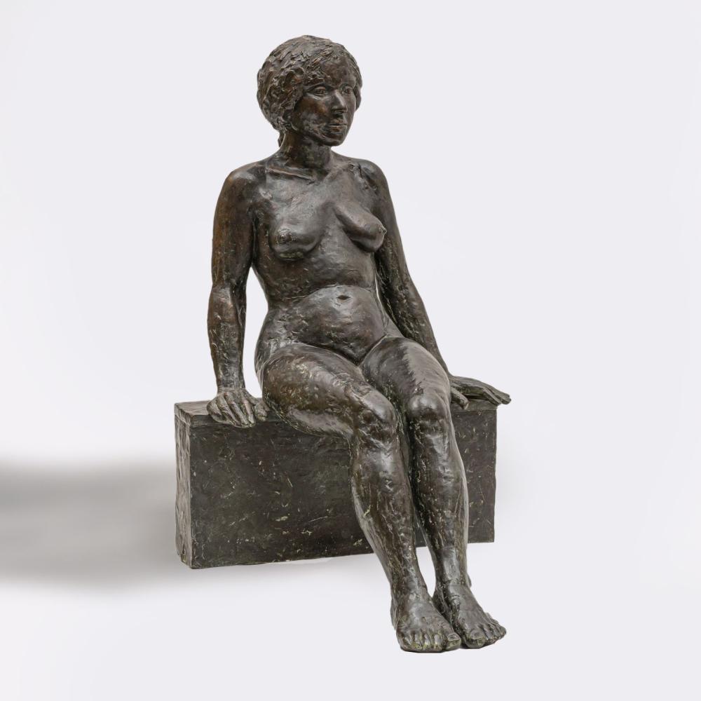 edgar augustin recklinghausen 1936 hamburg 1996 a seated female nude · Auktionshaus Stahl · 2025-09-27 Edgar Augustin comparable auction result: edgar augustin recklinghausen 1936 hamburg 1996 a seated female nude