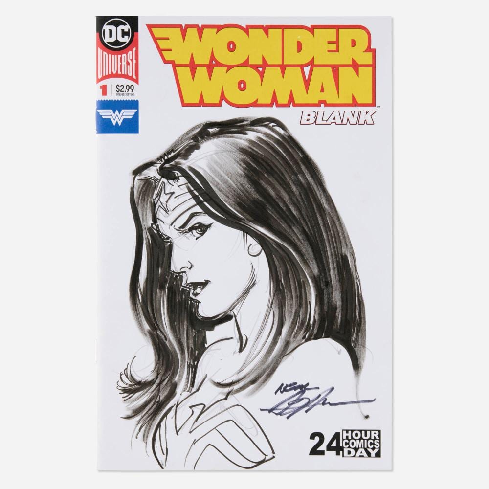 Neal Adams comparable auction result: neal adams wonder woman 1 sketch cover wonder woman original art
