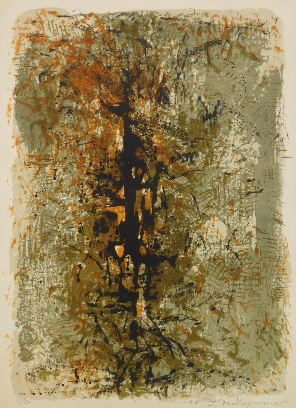 Tadashi Nakayama comparable auction result: tadashi nakayama japanese 1927 2014 lithograph
