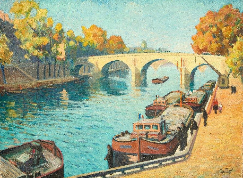 Emile Colinus comparable auction result: emile colinus p niches au pont neuf