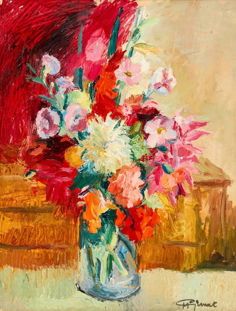 Marc Gimat comparable auction result: marc gimat bouquet printanier