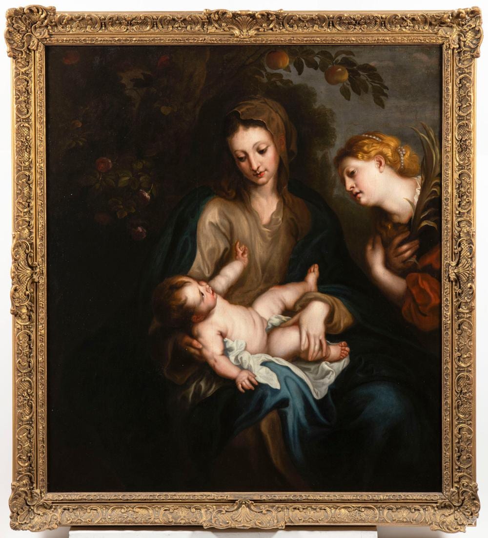 Thomas Willeboirts Bosschaert comparable auction result: thomas willeboirts bosschaert 1613 14 1654 attributed virgin and child with saint catherine of alexandria