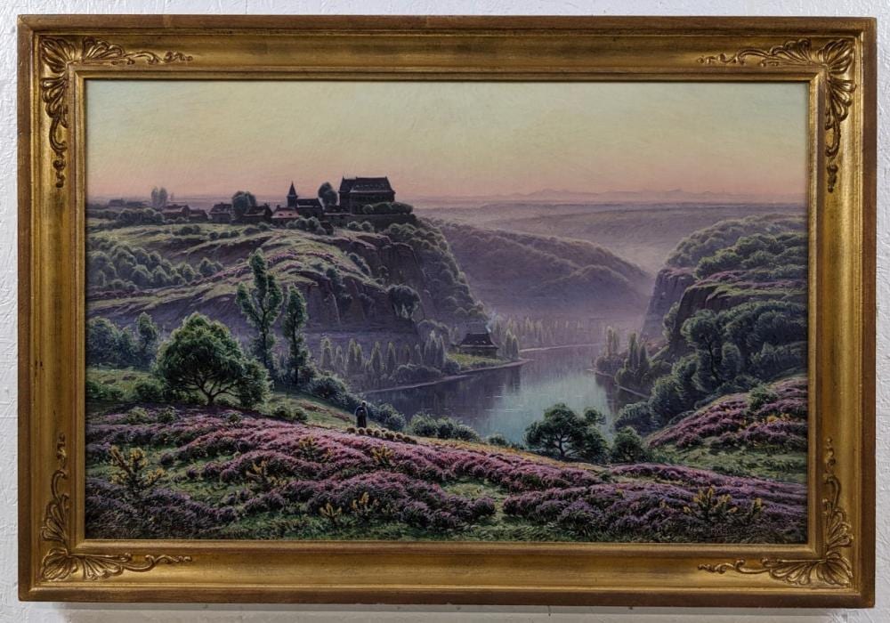 William Didier-Pouget comparable auction result: william didier pouget vallee de la dordogne peres servieres oil painting on canvas