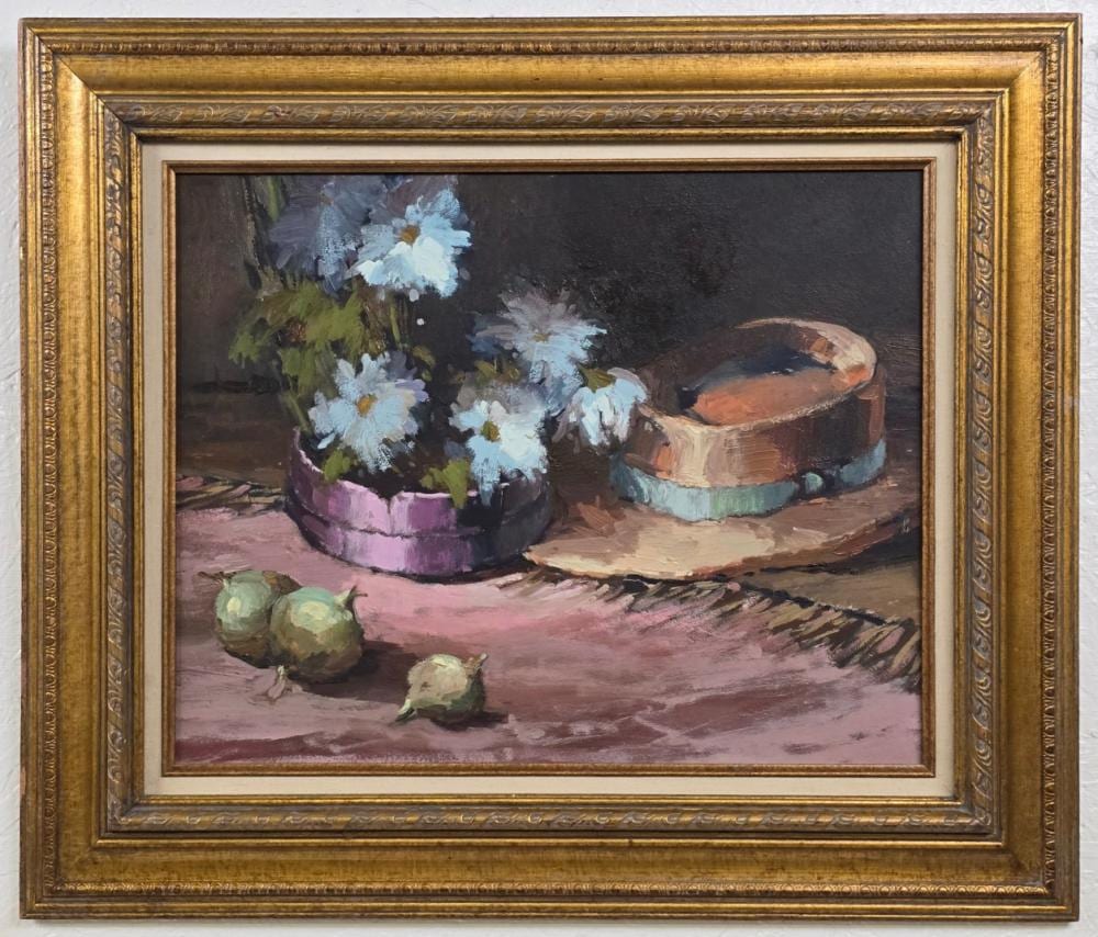 Mimi Litschauer comparable auction result: mimi litschauer garden hat oil painting on board