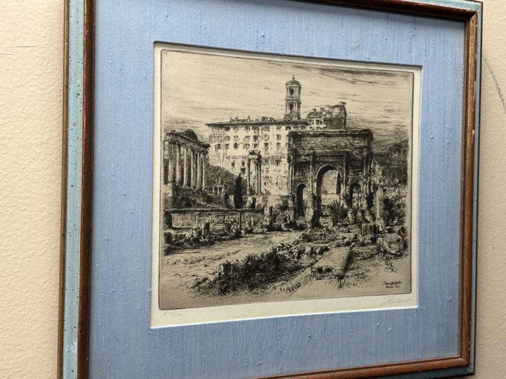 Paul Geissler comparable auction result: roma 1926 framed paul geissler etching 75 200