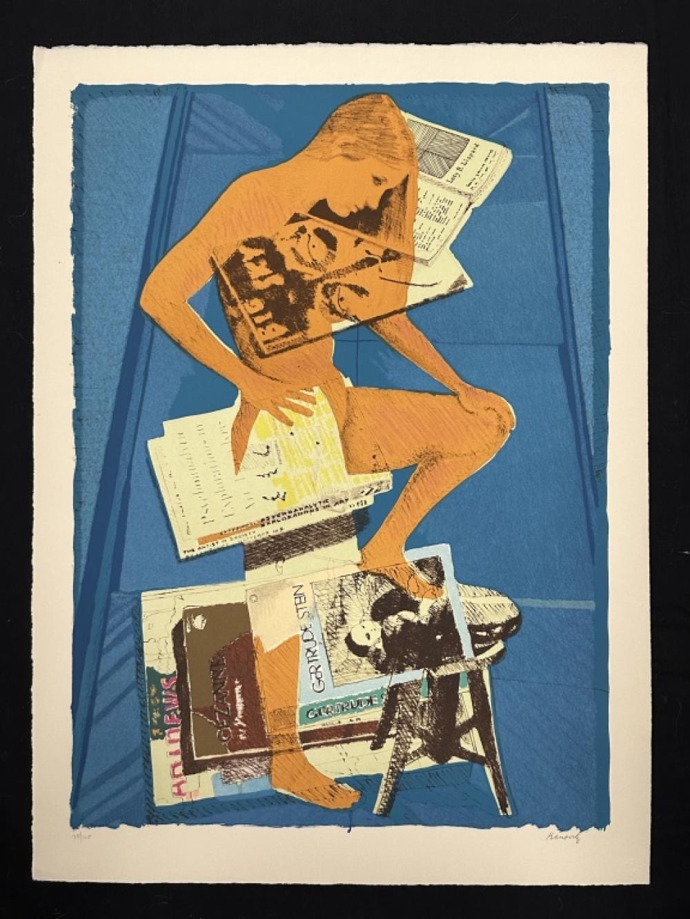 Howard Kanovitz comparable auction result: howard kanovitz signed litho book nude 75 125