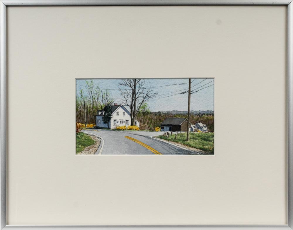 Gregory Dunham comparable auction result: gregory dunham american b 1946 forsythia at dunbar corner watercolor painting