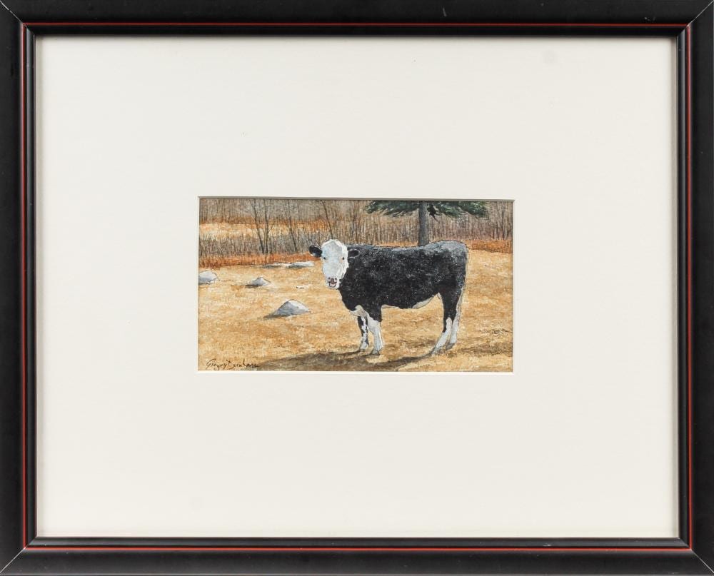 Gregory Dunham comparable auction result: gregory dunham american b 1946 bovine pastoral watercolor painting