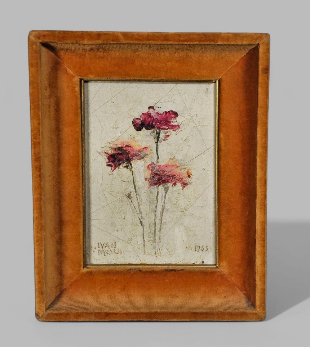 Ivan Mosca comparable auction result: ivan mosca oil flowers untitled flowers