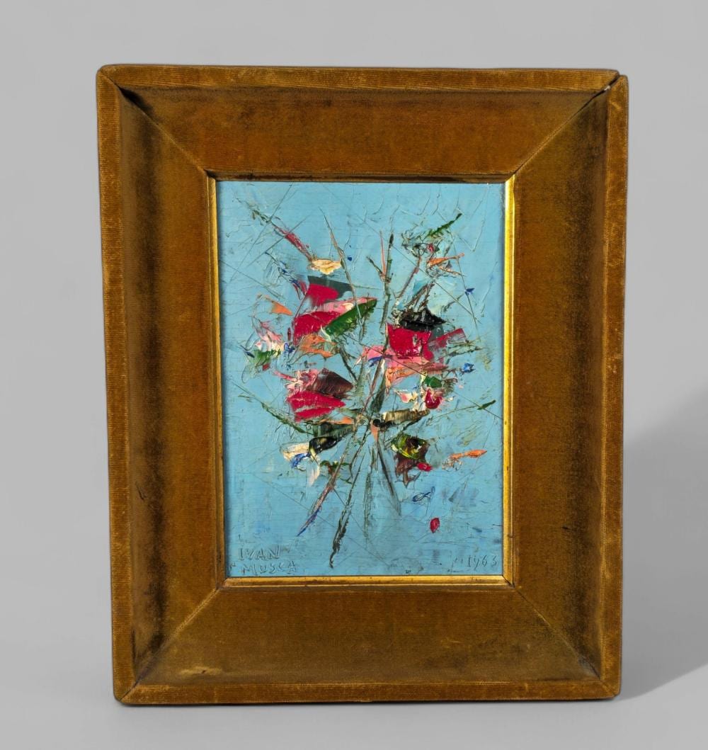 Ivan Mosca comparable auction result: ivan mosca oil flowers untitled flowers