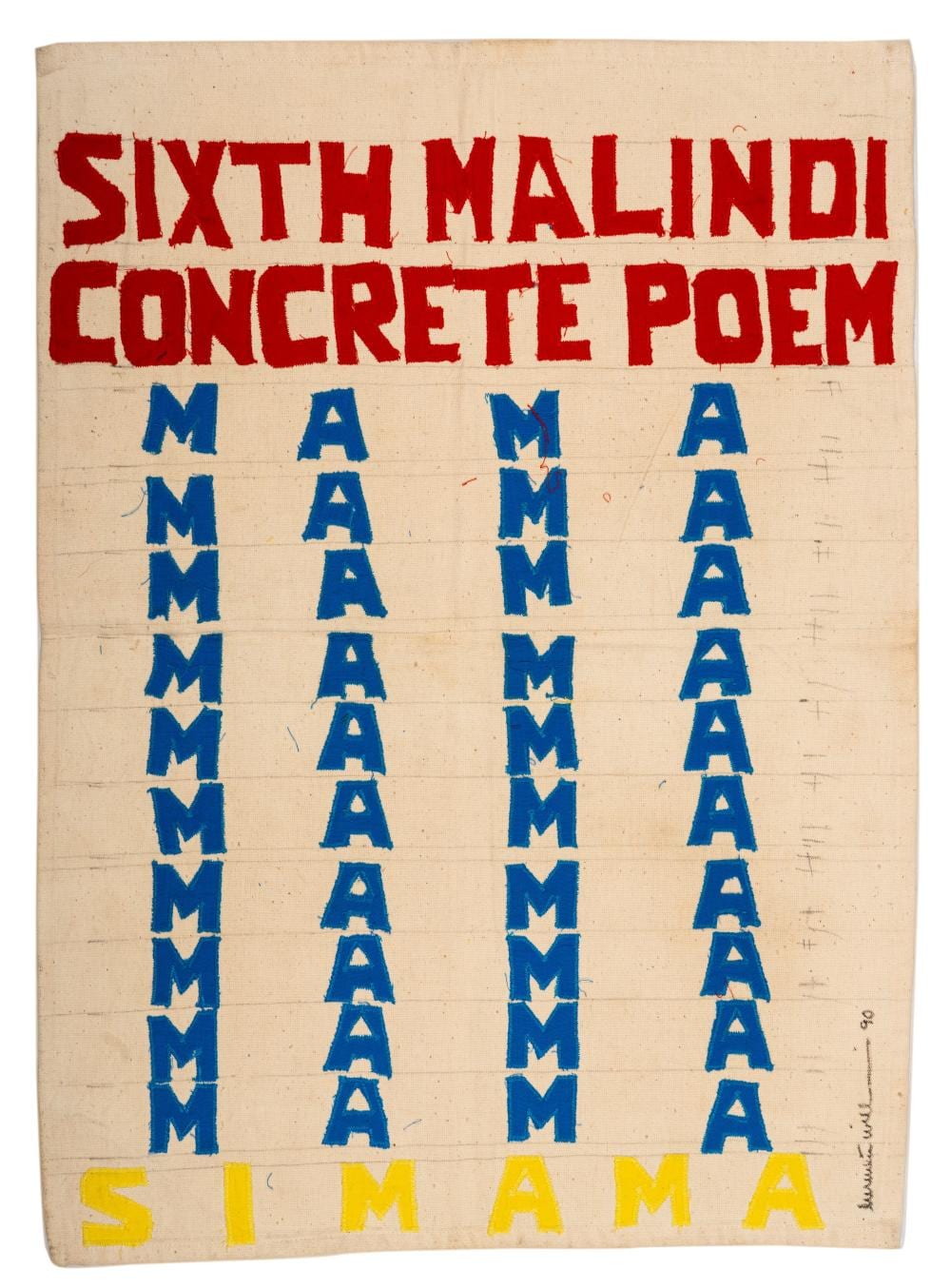 emmett williams greenville 1925 berlino 2007 sixth malindi concrete poem 1990 · Finarte · 2025-09-16 Emmett Williams comparable auction result: emmett williams greenville 1925 berlino 2007 sixth malindi concrete poem 1990