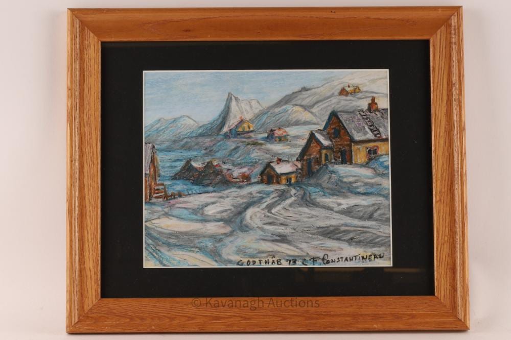 Fleurimond Constantineau comparable auction result: 1973 fleurimond constantineau godthab pastel
