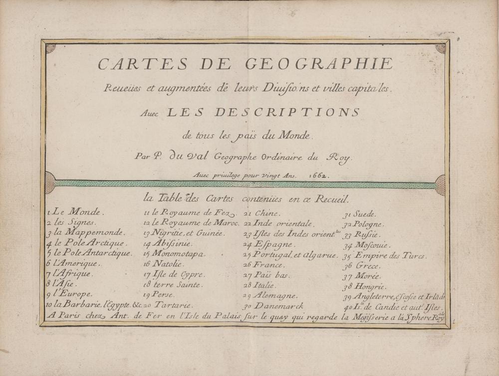 Valdis Kalnroze comparable auction result: val pierre du cartes de geographie