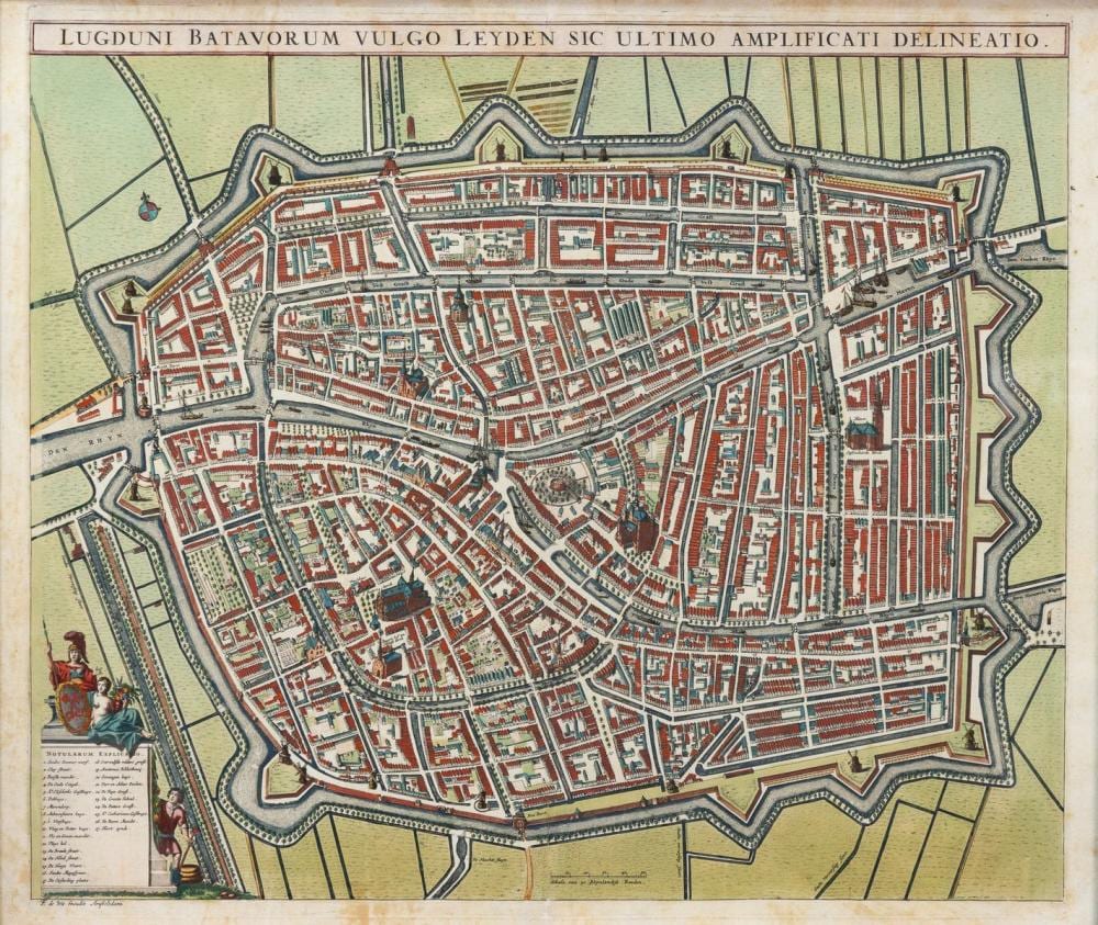 Frederik de Wit comparable auction result: frederick de wit 1629 1706 een laat 17e eeuwse kaart van leiden