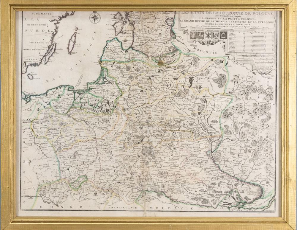 Nicolas De Fer comparable auction result: nicolas de fer 1646 1720 een 18e eeuwse franse kaart van polen
