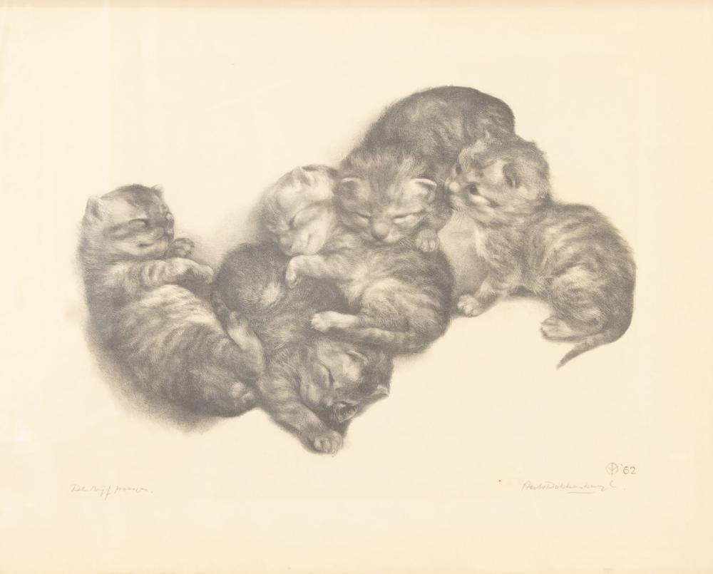 Aart van Dobbenburgh comparable auction result: aart van dobbenburgh 1899 1988 de vijf poesjes