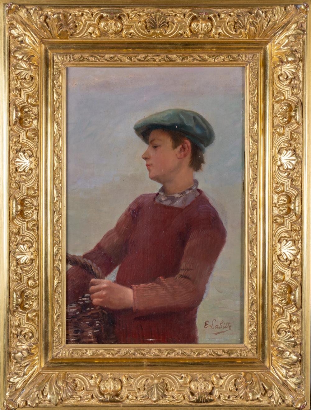 eug ne labitte french 1858 1937 portrait of a young farmer · Sloane Street Auctions · 2025-09-26 Eugène-Léon Labitte comparable auction result: eug ne labitte french 1858 1937 portrait of a young farmer