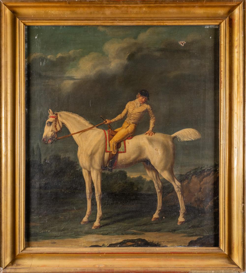 Carle Vernet comparable auction result: carle vernet french 1758 1836 portrait of a grey racehorse with jockey up
