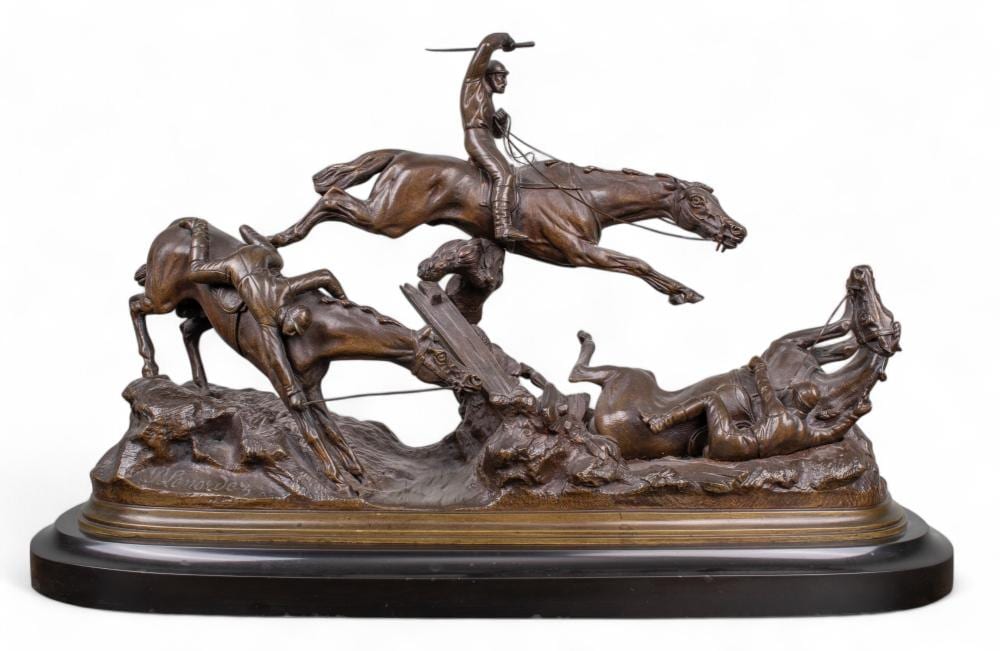 Pierre Lenordez comparable auction result: pierre lenordez french 1815 1892 the steeplechase
