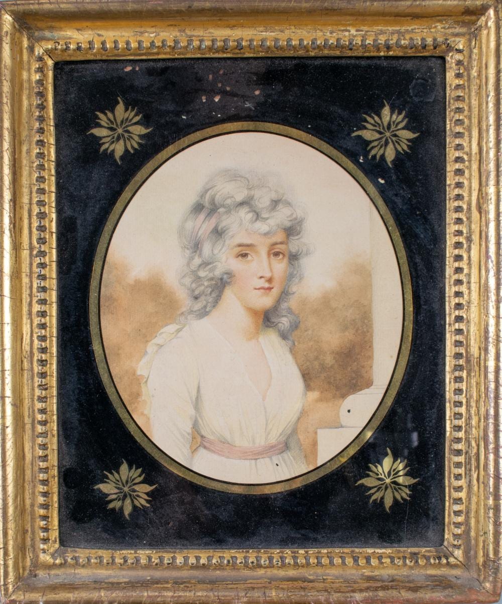 John Downman comparable auction result: john downman english 1750 1824 portrait of a beauty