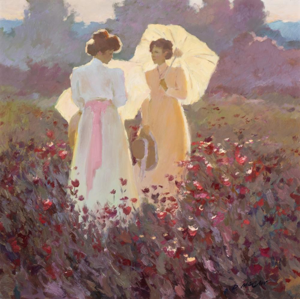 Dan McCaw comparable auction result: dan mccaw b 1942 luminous field of flowers o c
