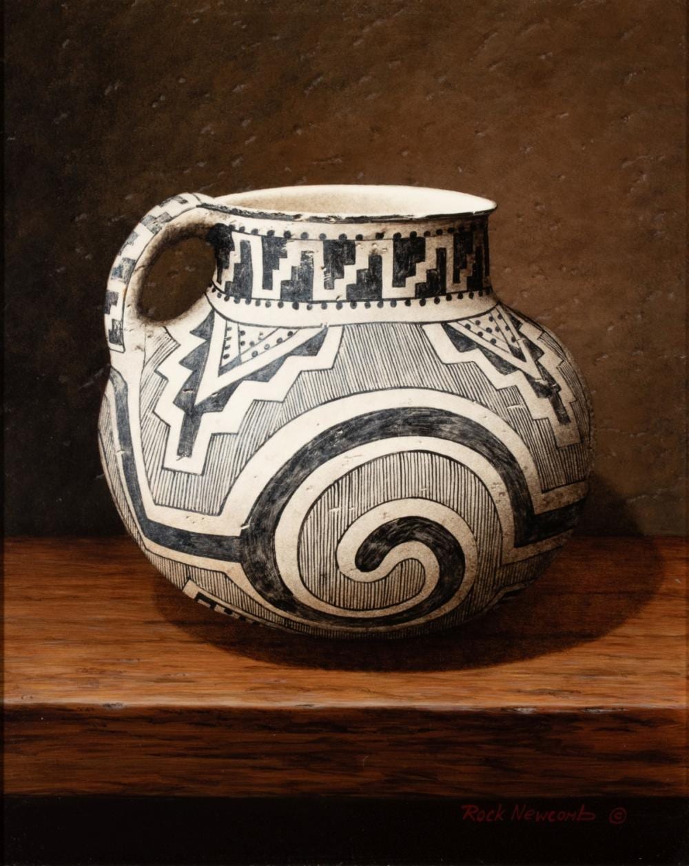 Rock Newcomb comparable auction result: rock newcomb born 1945 acrylic on masonite