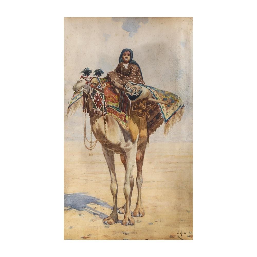 Alberto Rossi comparable auction result: alberto rossi bedouin woman on horseback