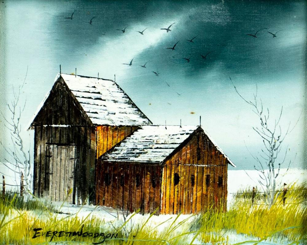 Everett Woodson comparable auction result: everett woodson mo 1933 2016 oil painting