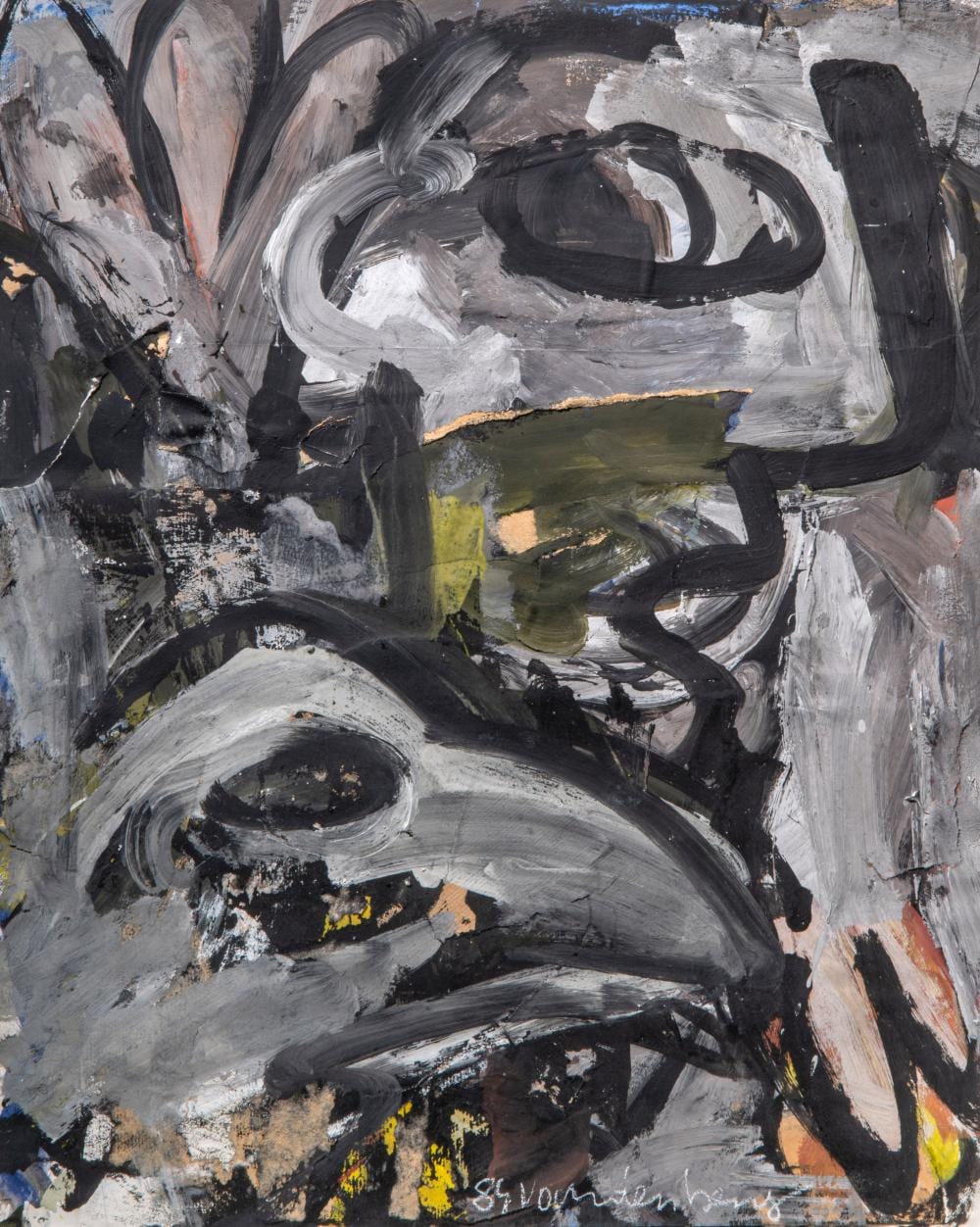 Philippe Vandenberg comparable auction result: philippe vandenberg 1952 2009 abstract composition 1984 oil on paper 75 x 62 cm 29 5 x 24 4 in frame 90 x 78 cm 35 4 x 30 7 in