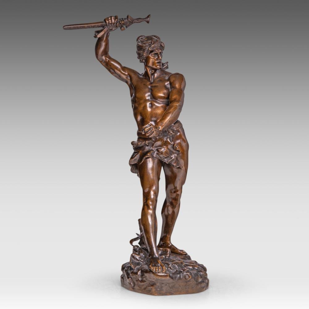 henri d sir gauqui 1858 1927 vae victis 1900 patinated bronze h 53 5 cm · Carlo Bonte Auctions · 2025-10-14 Henri Désiré Gauquié comparable auction result: henri d sir gauqui 1858 1927 vae victis 1900 patinated bronze h 53 5 cm