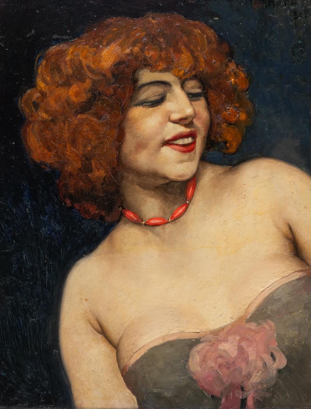 Ernest Marneffe comparable auction result: ernest marneff 1866 1921 dancer 1915 oil on panel 45 x 36 cm 17 7 x 14 1 in frame 60 x 49 cm 23 6 x 19 2 in