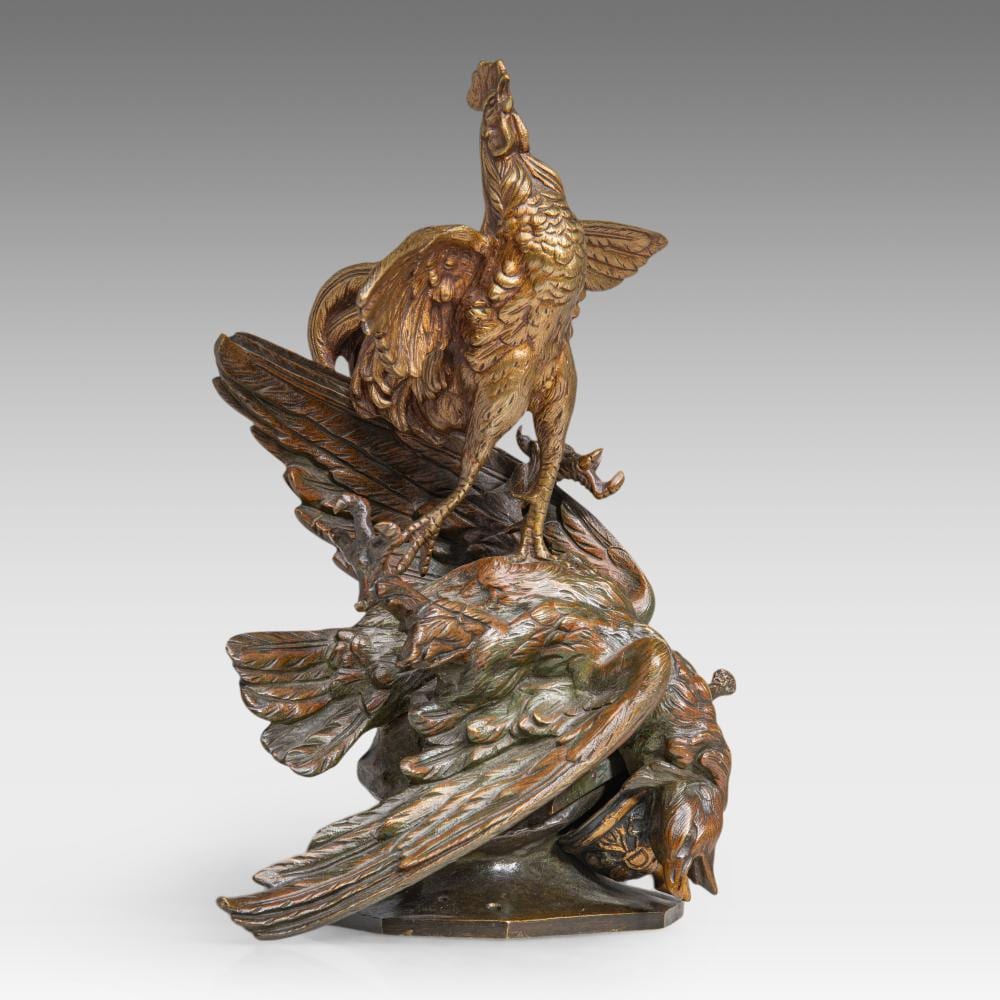 Georges Lucien Vacossin comparable auction result: georges lucien vacossin 1870 1942 coq gaulois triophant patinated bronze h 25 cm