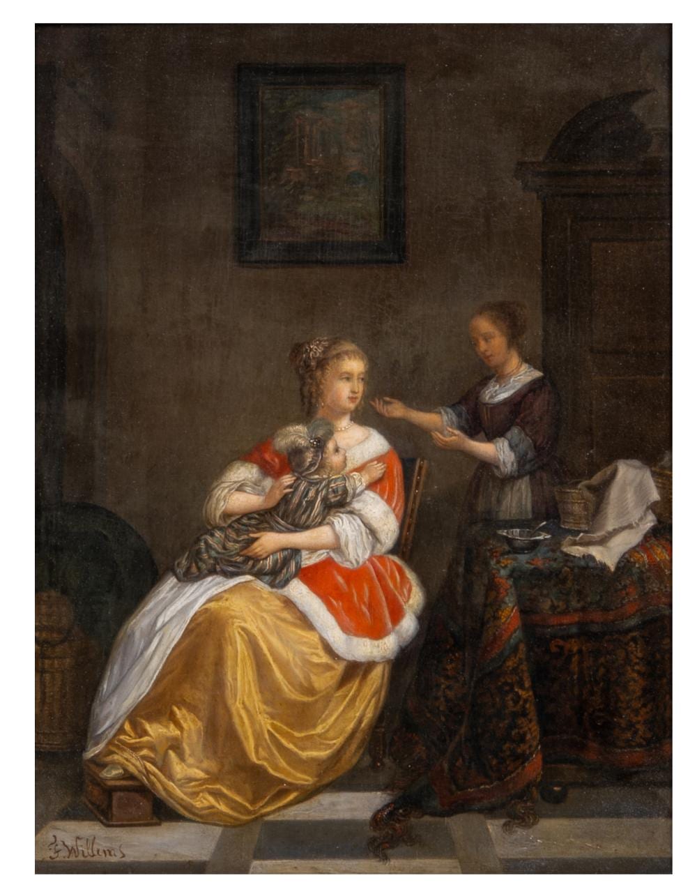 Florent Willems comparable auction result: florent willems 1823 1905 intimit oil on panel 33 x 26 cm 12 9 x 10 2 in frame 46 x 38 cm 18 1 x 14 9 in