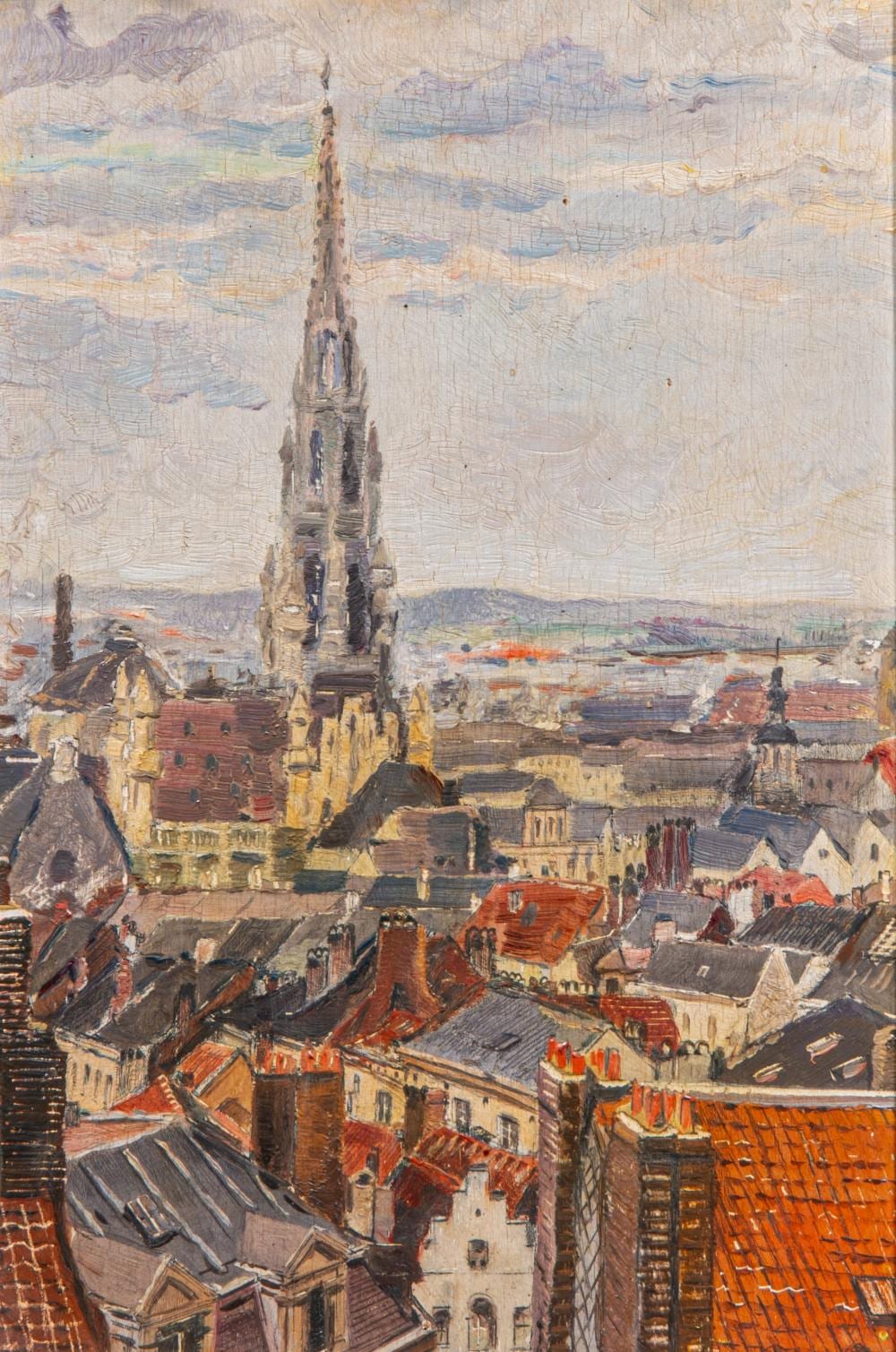 Edgard Wiethase comparable auction result: edgard wiethase 1881 1965 view of brussels oil on panel 41 x 28 cm 16 1 x 11 0 in frame 60 x 46 cm 23 6 x 18 1 in