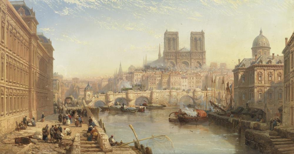 James (1825) Webb comparable auction result: james webb english 1825 1895 a view of notre dame from the seine