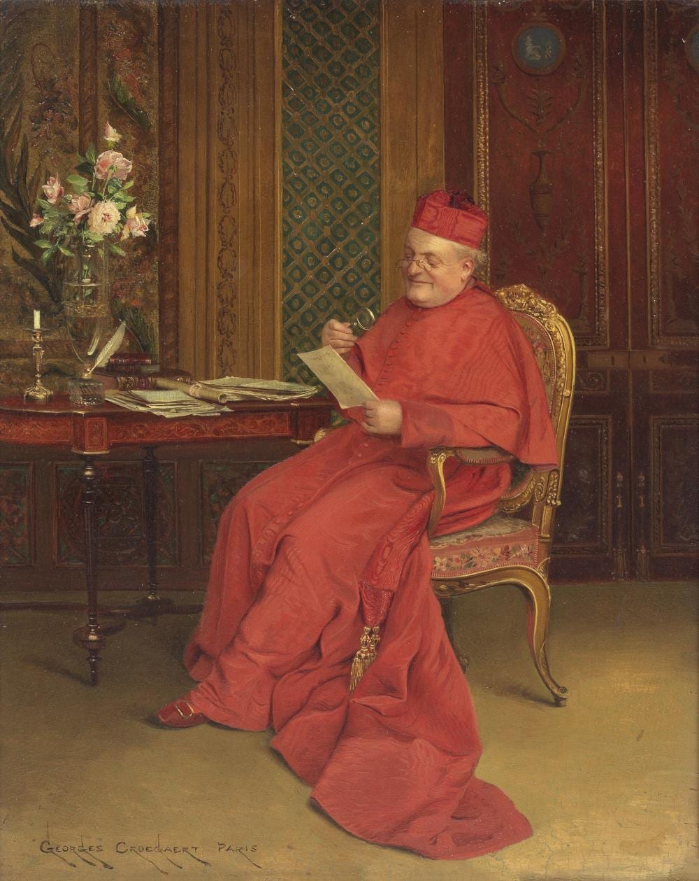 Georges Croegaert comparable auction result: georges croegaert belgian 1848 1923 happy memories a broken melody each 27 x 22cm 10 5 8 x 8 11 16in 2