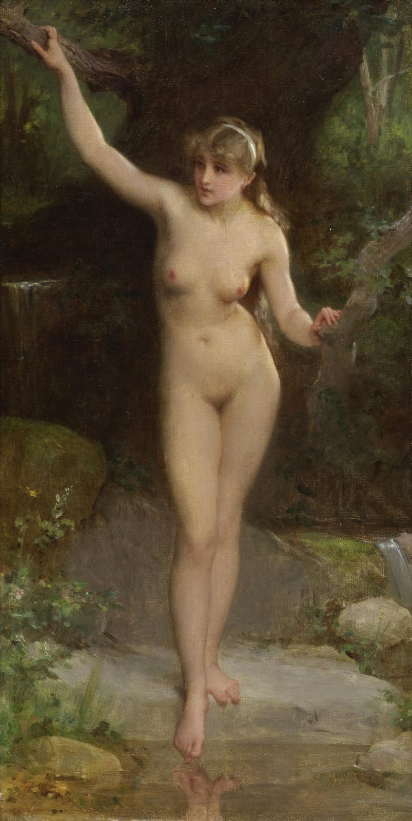Emile Munier comparable auction result: emile munier french 1840 1895 la baigneuse