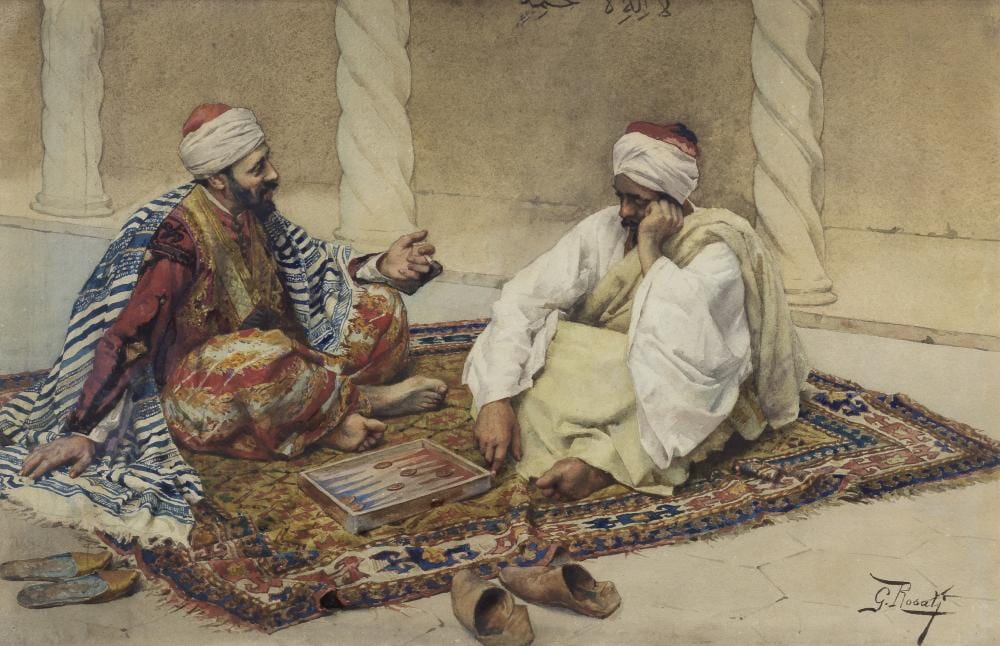Giulio Rosati comparable auction result: giulio rosati italian 1858 1917 the game players