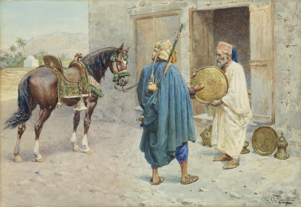 Giulio Rosati comparable auction result: giulio rosati italian 1858 1917 a hard bargain