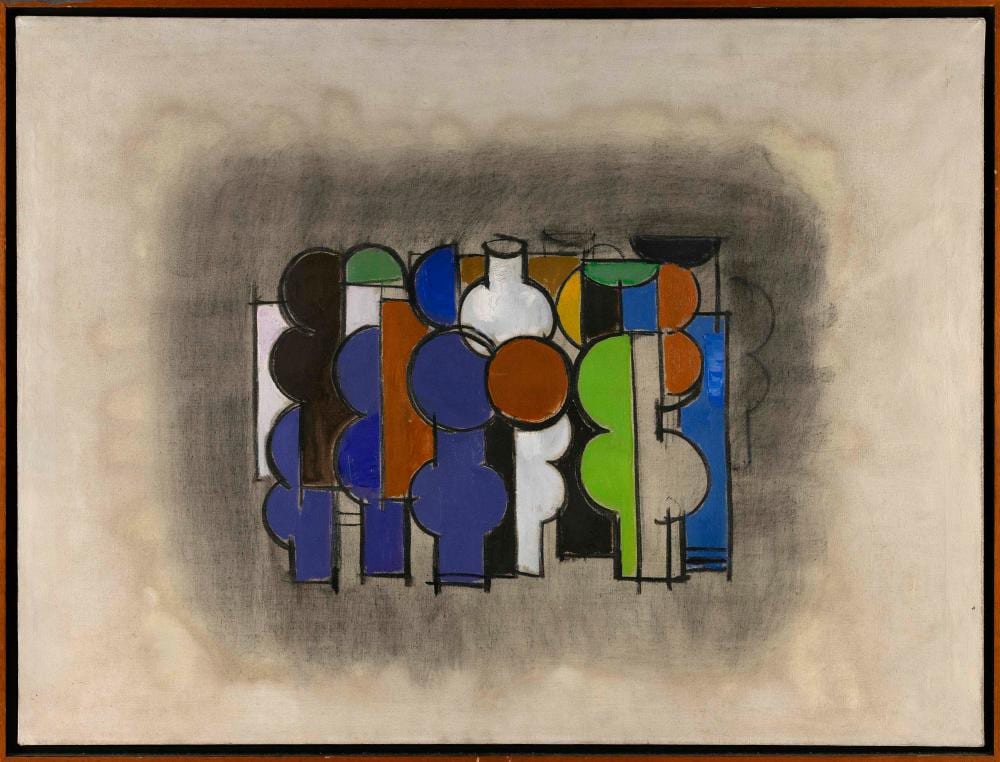 henry kallem new york massachusetts maine 1912 1985 geometric abstract oil on canvas 30 x 40 framed 31 5 x 41 5 · Eldred's · 2025-11-05 Henry Kallem comparable auction result: henry kallem new york massachusetts maine 1912 1985 geometric abstract oil on canvas 30 x 40 framed 31 5 x 41 5