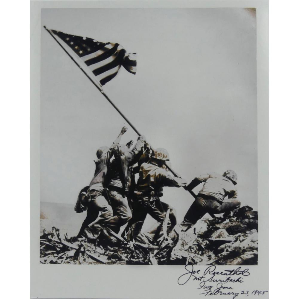 Joe (1931) Rosenthal comparable auction result: joe rosenthal raising the flag on iwo jima photo