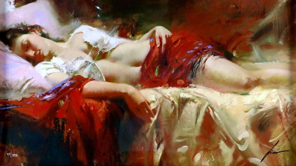 Pino Dangelico comparable auction result: pino daeni dreamer giclee on canvas